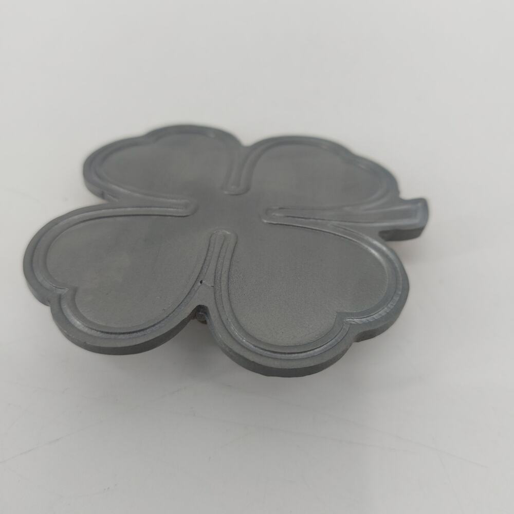 Lucky Shamrock Mens Belt Buckle 4 Leaf Clover St. Patrick's Patty Day Good - Picture 7 of 10